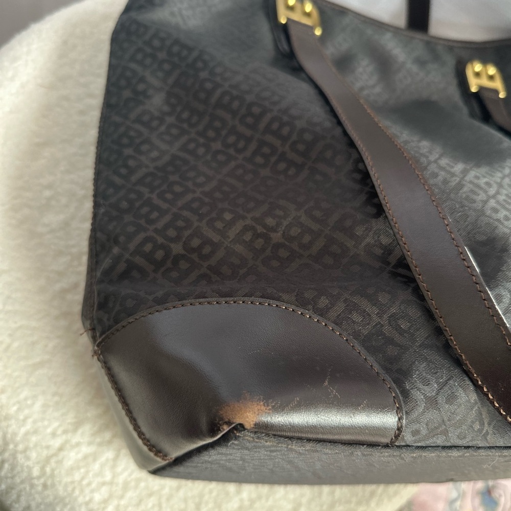 Vintage Bally Monogram Jacquard Canvas Tote - Picture 9 of 17